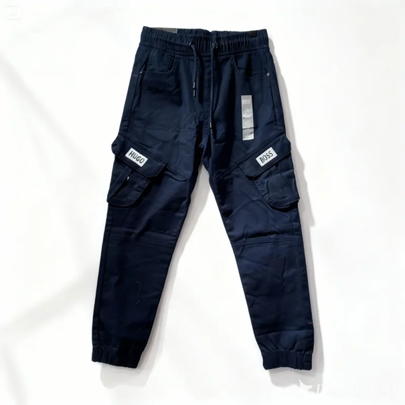 PANTALON ENFANT pantalon cargo enfant - BOS001-NAVY HUGO BOSS