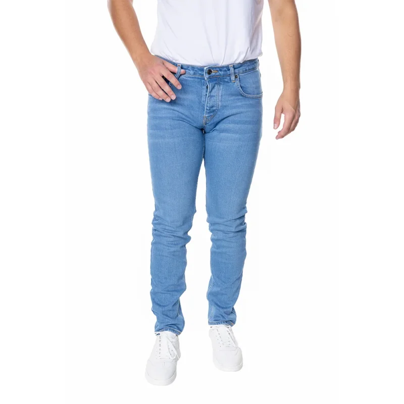 DENIM HOMME mm121-273 blue - slim fit core denim pant with printing - G20-449-092 DEPART