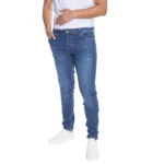 DENIM HOMME mm187-246 navy- slim denim pant with printing - G20-455-019 DEPART