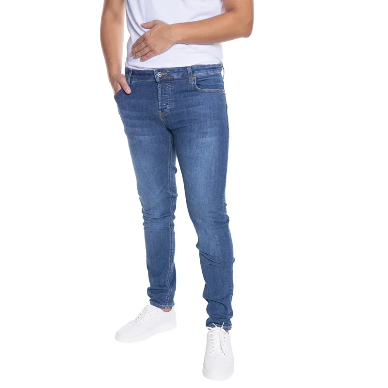 DENIM HOMME mm187-246 navy- slim denim pant with printing - G20-455-019 DEPART