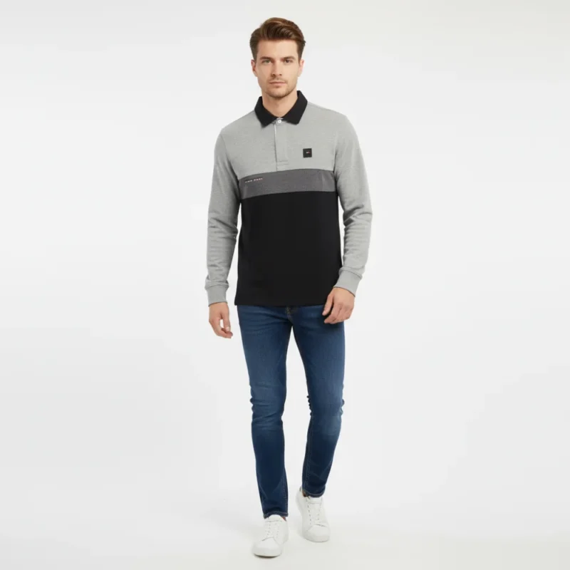 POLO ML HOMME h ble maillot ml r - H22MAIML0002NO EDENPARK