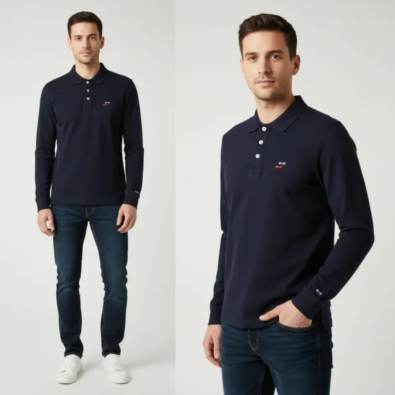 POLO ML HOMME h ble polo ml r maka - H22MAIPL0011BLF EDENPARK