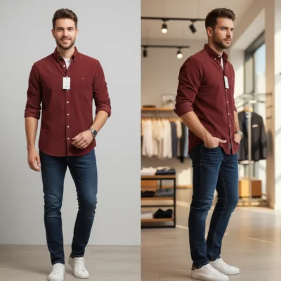 CHEMISE HOMME h bla chemise r velo - H23CHECL0067MAM8 EDENPARK