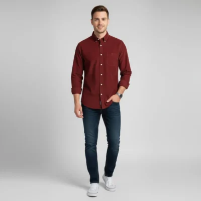 CHEMISE HOMME h bla chemise r velo - H23CHECL0067MAM8 EDENPARK