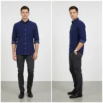 CHEMISE HOMME h bla chemise r velo - H23CHECL0067ROF EDENPARK