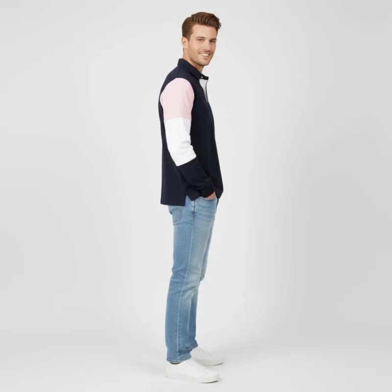 POLO ML HOMME h ble maillot ml r j - H23MAIML0036ROM EDENPARK