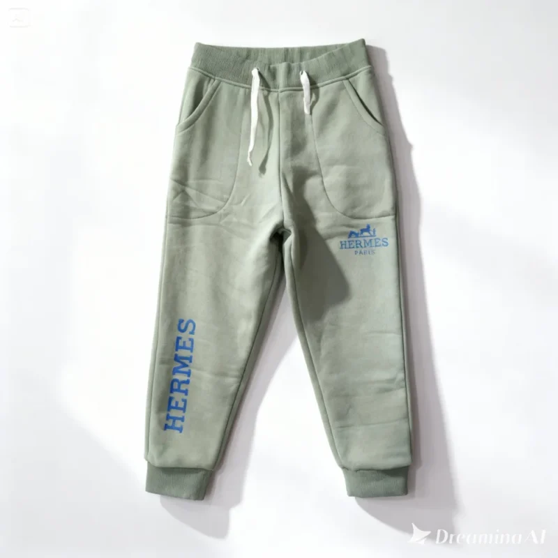 HRMS001-VERT-4.webp PANTALON ENFANT pantalon jogging enfant - HRMS001-VERT HERMES
