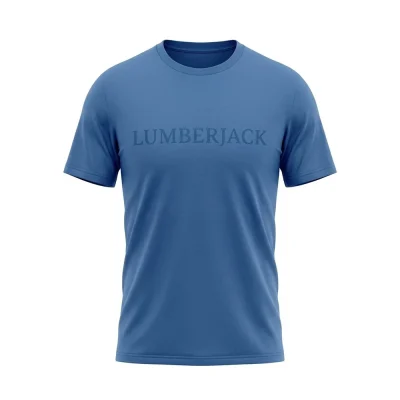 lumberjack big horizontal logo tee blue indigo - LBJ26010-BLG