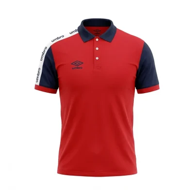 umbro men polo ss red navy-005 - UAA241M011-005