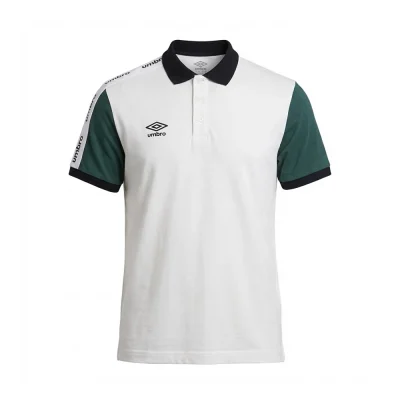 umbro men polo ss white green-100 - UAA241M011-100