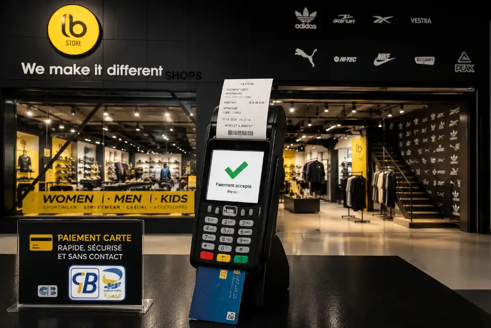 TPE de paiement par carte dans les magasins Ideal Brand